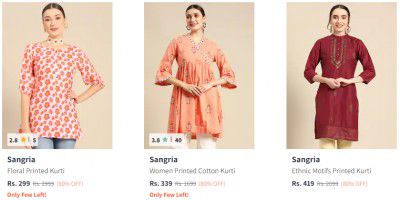 Sangria Kurtis For Womens Upto 82% Off