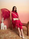 Sangria Embroidered Shoulder Straps Straight Kurta With Trousers & Dupatta...