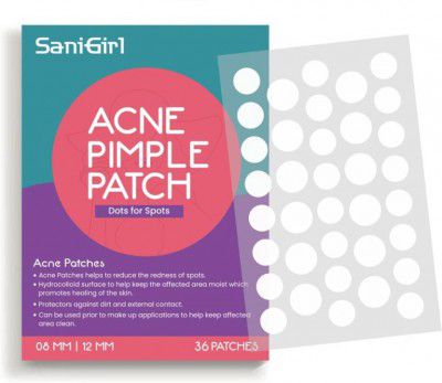 SaniGirl Acne Pimple Patches 36 Dots Invisible Facial Dots with Hydrocolloid (36 g)