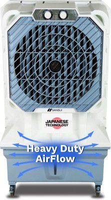 Sansui 100 L Desert Air Cooler (White, Blue, GLACIAL_100)