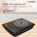 Sansui 1600 W Induction Cooktop Push Button  (Black, Smart Cook -1600)...