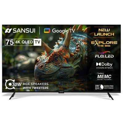 SANSUI (75") 4K HDR Smart | QLED TV JSW75UG23QF (Midnight Black)