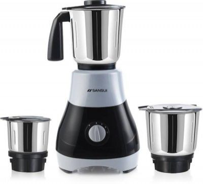 Sansui Melange ProHome 500 W Mixer Grinder (3 Jars, Grey, Black)