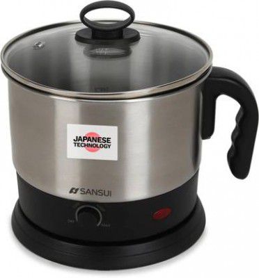 Sansui Multi Kettle Multi Cooker Electric Kettle (1.2 L, Silver, Black)