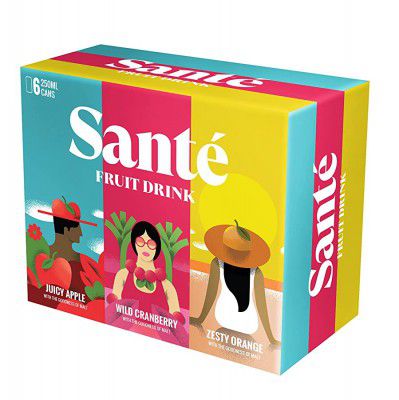 Sante Juicy Orange, Apple & Cranberry Fruit Drink 250ml (Pack of 6)