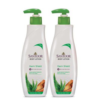 Santoor Body Lotion Germ Sheild, 250 ml (Pack of 2)