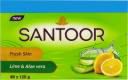 Santoor by Wipro Aloe fresh soap with Aloe Vera & Lime  (4 x 125 g)...