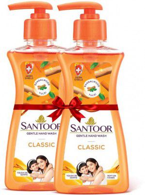 Santoor CLASSIC Hand Wash Pump Dispenser (2 x 100 ml)