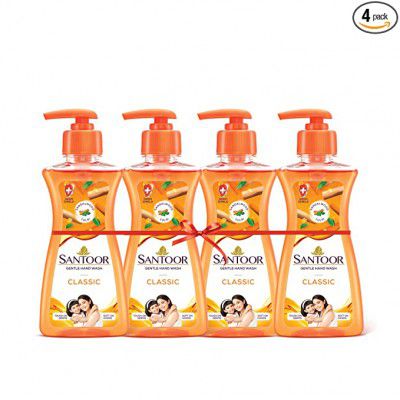 Santoor Classic Handwash- 200ml (Pack of 4)