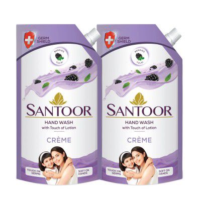 Santoor Crème  Handwash,  750ml (Pack of 2)
