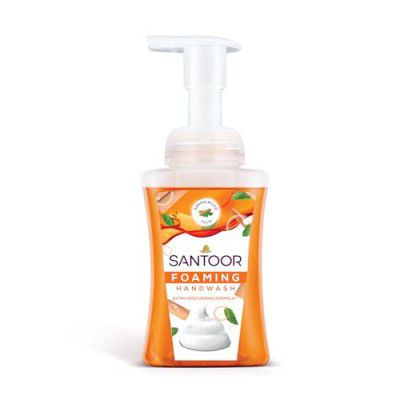 Santoor Foaming Handwash| Extra Mositurising Formula| Sandalwood & Tulsi 250ml