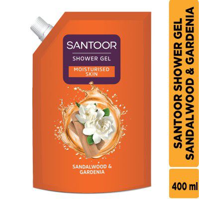 SANTOOR SHOWER GEL SANDALWOOD & GARDENIA 400ml