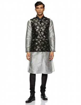 Sanwara Mens Achkan Kurta Pyjama with Waist Coat S0319_031