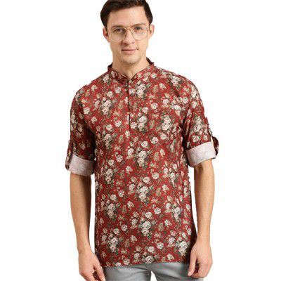 Sanwara Men's Cotton Short Kurta