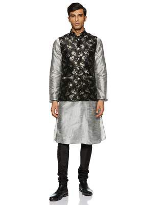 Sanwara Men's Achkan Kurta Pyjama with Waist Coat S0319_031