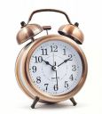 SAPPHIRE INDIA Retro Twin Bell Alarm Clock with Tick-Tick Movement - Suitable for Heavy Sleepers, with Night Light Function and Loud Old-Fashioned Alarm, Battery Operated, Copper...