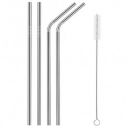 SAPRETAILER Stainless Steel Straws for Drinking with Brushes (2 Bent + 2 Straight + 1 Brushes)...