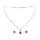 SARAF RS JEWELLERY Rose Gold Plated AD Solitaire pendant Locket Set with Earrings and Chain…...