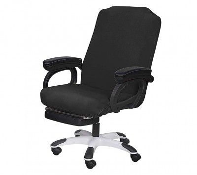 SARAFLORA Polyester Solid Stretch Washable Computer Chair Slipcovers for Universal Rotating Office Chair