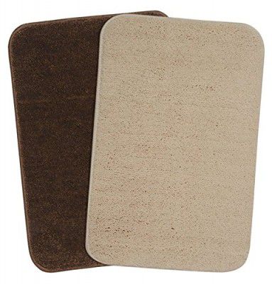 SARAL HOME EASY LIVING Solid Modern Bath Mat (Multicolour, Microfiber, 35X50 Cm), Large Rectangle