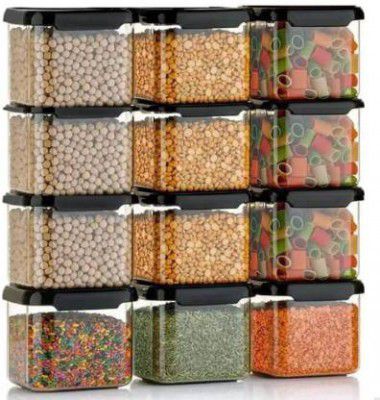 SARAZA Plastic Grocery Container - 550 ml  (Black)