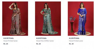 Myntra : Saree Loot at 20