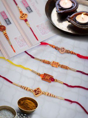 Saree mallSet of 4 Designer Religious Rakhi