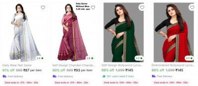 shopsy Loot: 90% Off On Sarees | starts at 99