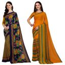Sarees Printed Georgette Saree with Blouse Piece (COMBO_VNS_1107_2_1164_2)...