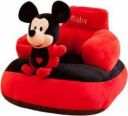 Sarika Enterprises Mickey Mouse Shaped Soft Plush Cushion Fabric Sofa  (Finish Color - Black, Pre-assembled)...