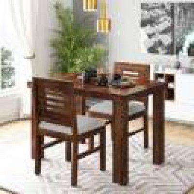 Sarswati Furniture Solid Wood 2 Seater Dining Table With 2 Chairs Dining Room Furniture/Hotel Solid Wood 2 Seater Dining Set  (Finish Color -Natural Teak Finish, DIY(Do-It-Yourself))
