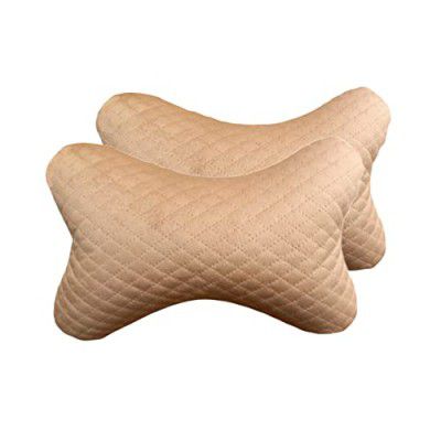 Sarte N20R22 Car Neck Rest Pillow Head Rest Cushion Set of 2 Pcs Beige