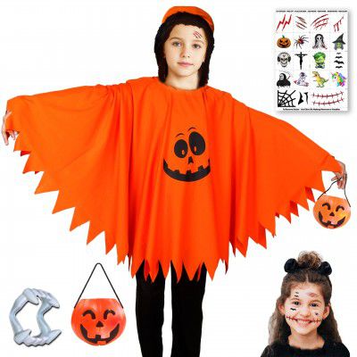 Sarvda Halloween Dress | Costume and Accessories | For Girls and Boys | Kids & Adults | Haunted Horror Theme Party Vampire Witch Ghost Skeleton Draculla Zombie Pumpkin Scary Cosplay Dress