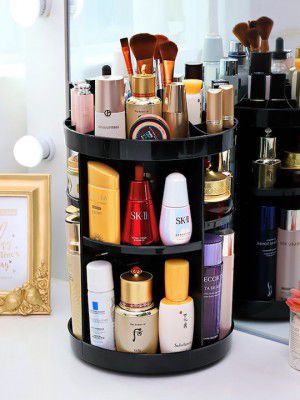 Sasimo Black Water Resistant Acrylic Makeup Stand Organiser