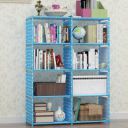 Sasimo Plastic Metal 10 Shelf Book Organizer Metal Open Book Shelf...