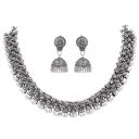 Sasitrends Oxidized German Silver Necklace with Earrings Jewellery Set for Women and Girls...