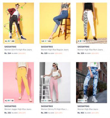 SASSAFRAS Women's Jeans up to 85% off