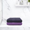 Sassoon Anatolia 2 Piece 100% Cotton Hand Towel Set in 500 GSM (40cmX60cm)- Denim-Grape (Soft, Absorbent & Quick Dry Towel for Gym, Home, Kitchen, Pool, Travel, Spa and Yoga)...