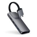 Satechi Type-C Dual Multimedia Adapter with Dual 4K HDMI, USB-C PD (Space Gray)....
