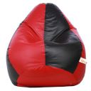 Sattva Classic 3XL Bean Bag Filled with Beans - Black and Red...