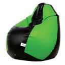 Sattva Classic Bean Bag Cover Without Beans XXL Size Dual Colour - Black Neon Green...