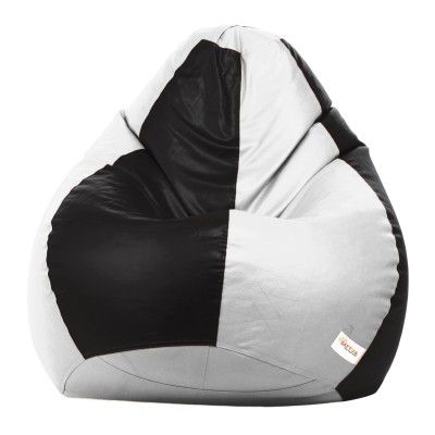 Sattva Classic Bean Bag Cover (Without Beans) XXXL Size - Black White