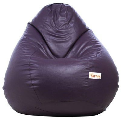 Sattva Classic Bean Bag Filled with Beans XXXL Size - Purple Colour