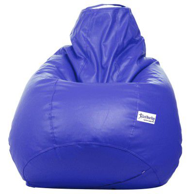 Sattva Classic Leatherette Bean Bag Cover (Without Beans) XXL Size - Royal Blue