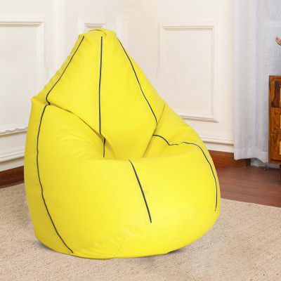 Sattva Classic Piping XXXL Bean Bag with Pocket Filled with Beans 