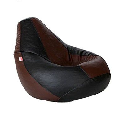Sattva Classic XXL Bean Bag Filled with Beans - Black and Brown