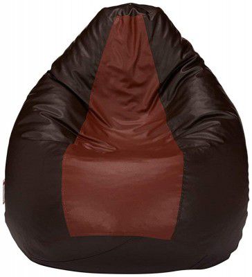 Sattva Classic XXL Bean Bag Filled with Beans - Brown Tan