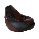 Sattva Classic XXL Bean Bag Filled with Beans - Black and Brown...