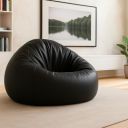 Sattva Classic XXXL Bean Bag with Pocket Filled with Beans – Black...