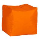 Sattva Square Footstool Cover (Without Beans) - Orange...